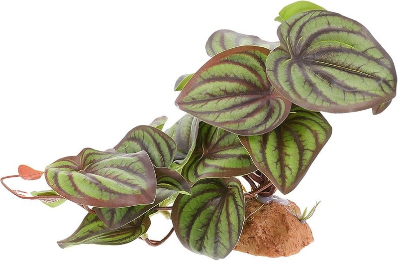 نبات زينة صناعي من الراتنج للزواحف، نبات أخضر مزيف لحوض السلاحف وملجأ الموطن - Image 1